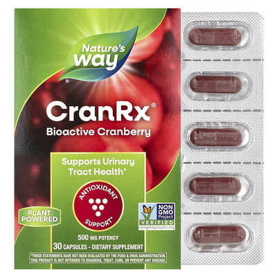 CranRx®, биоактивная клюква, 500 mg, 30 капсул