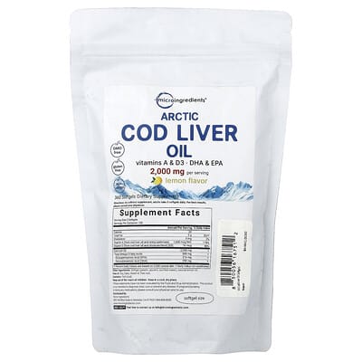 Рыбий жир Arctic Cod Liver Oil Lemon 360 Softgels