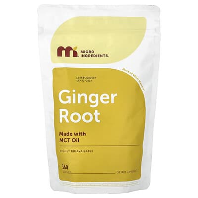Корень имбиря Micro Ingredients 360 Softgels (150 mg per Softgel)