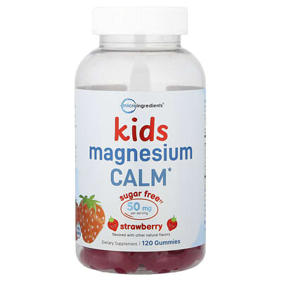 Kids Magnesium Gummies, Strawberry, 120 Gummies (25 mg per Gummy)