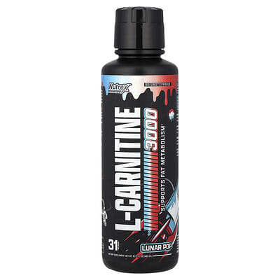 Аминокислота Nutrex Research L-Carnitine 3000, Lunar Pop, 15.72 fl oz (465 ml)