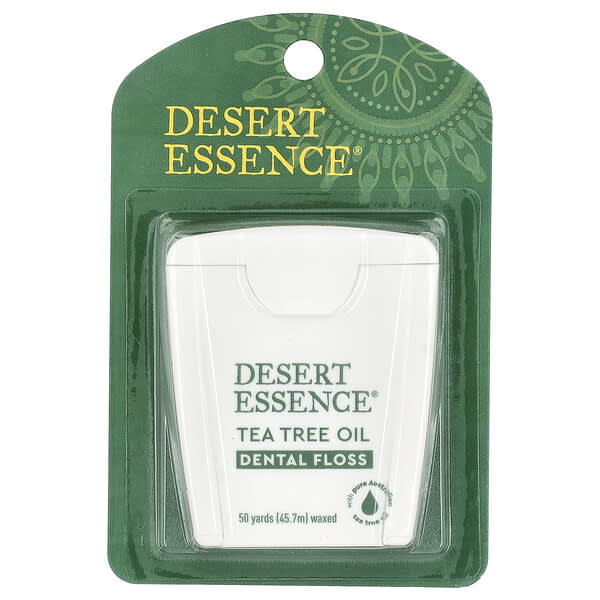 Tea Tree Oil Dental Floss, Waxed, 50 yds (45.7 m)