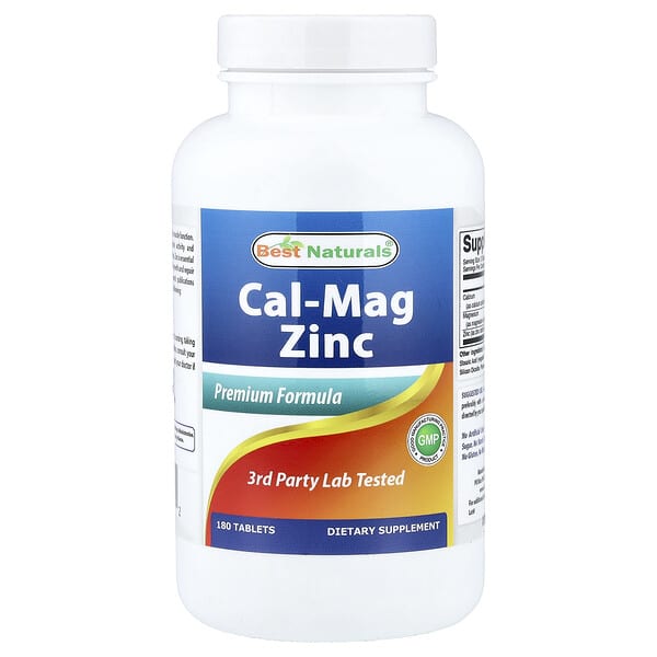 Cal-Mag Zinc Best Naturals, 180 таблеток