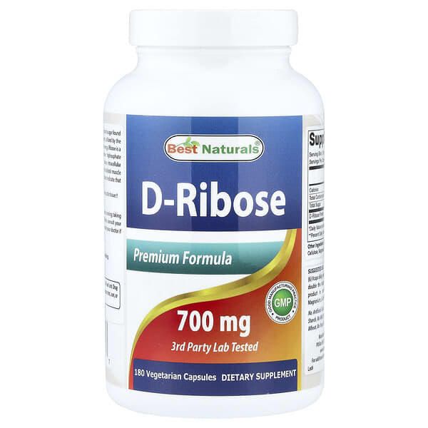 D-Ribose, 700 mg, 180 вегетарианских капсул