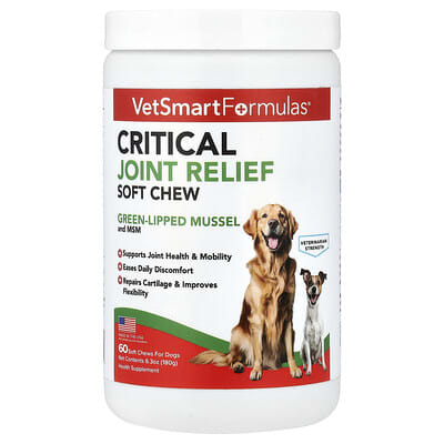 Critical Joint Relief Soft Chew, For Dogs, 60 Soft Chews, 6.3 oz (180 g)