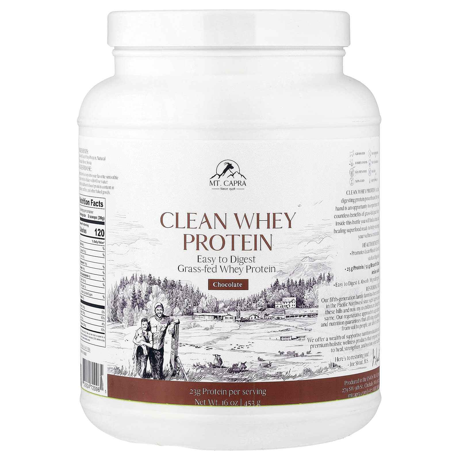 Clean Whey Protein, Chocolate, 16 oz (453 g)