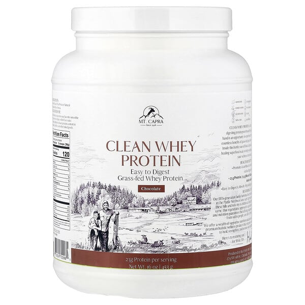Сыворотка протеиновая Mt. Capra Clean Whey, Chocolate, 16 oz (453 g)
