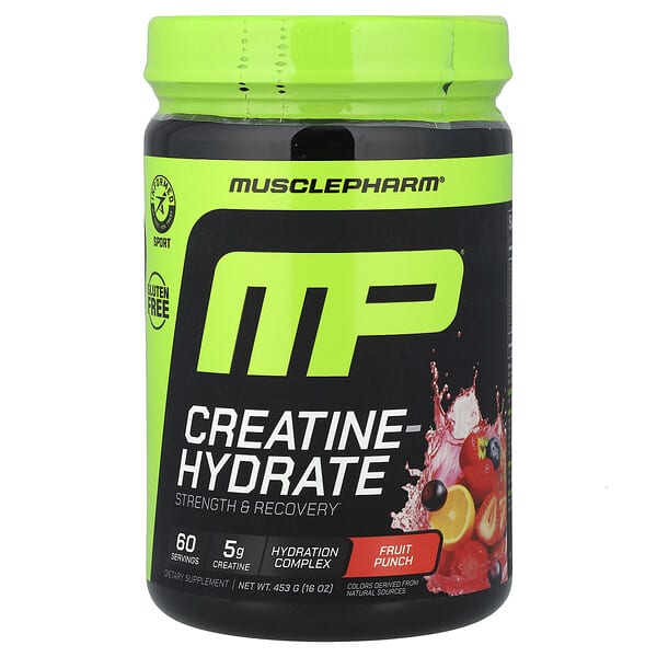 Креатин MusclePharm Creatine-Hydrate, Fruit Punch, 16 oz (453 g)