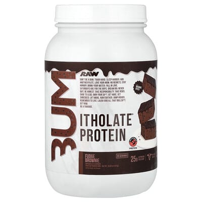 Raw Nutrition протеин Bum, Itholate® Fudge Brownie, 30.86 oz (875 g)
