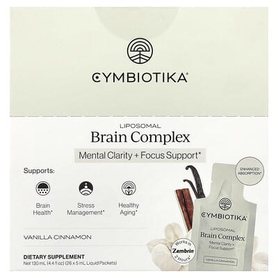 Липосомальный комплекс для мозга, ваниль-корица, 26 пакетиков, 0.17 fl oz (5 ml) каждый