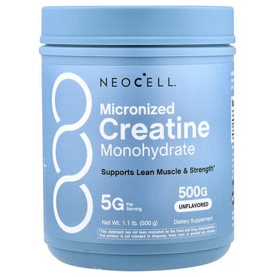 Micronized Creatine Monohydrate, Unflavored, 1.1 lb (500 g)