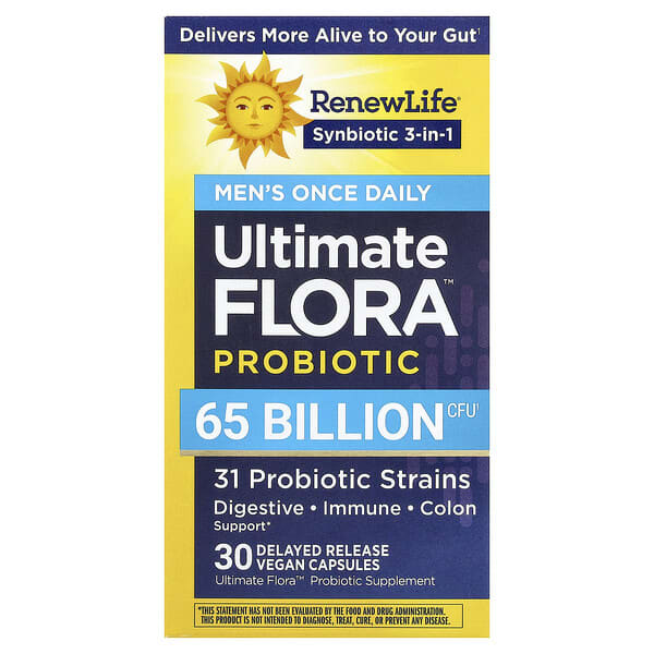 Ultimate Flora™ пробиотик для мужчин, 30 веганских капсул с замедленным высвобождением