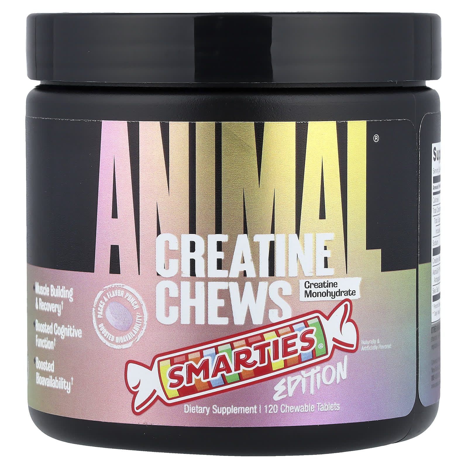 Creatine Chews, Smarties® Edition, 120 Chewable Tablets