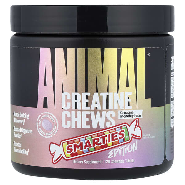 Creatine Chews, Smarties® Edition, 120 Chewable Tablets