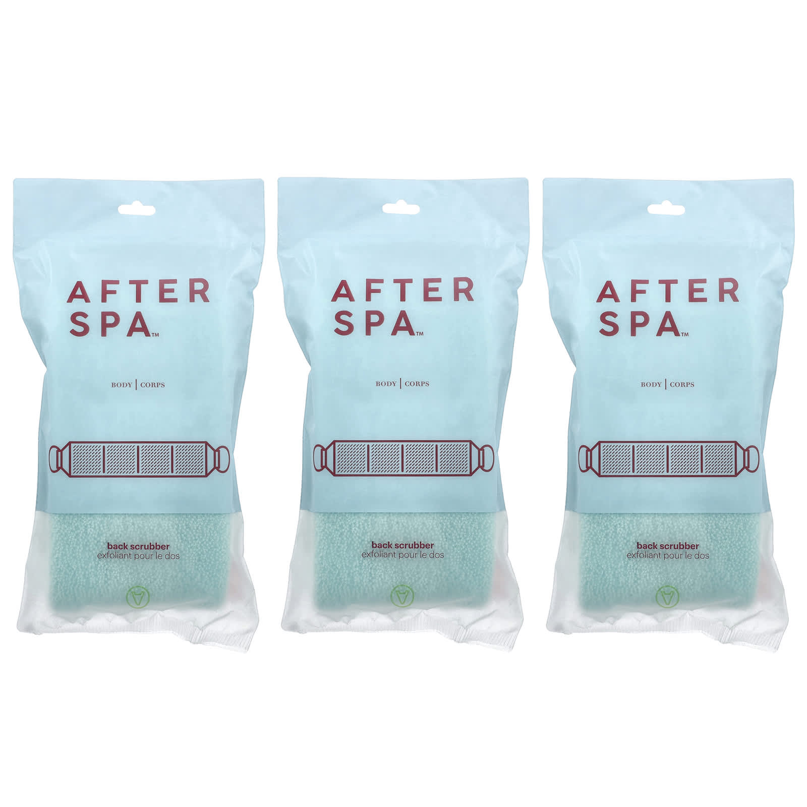 Back Scrubber with Handles, 3 Scrubbers