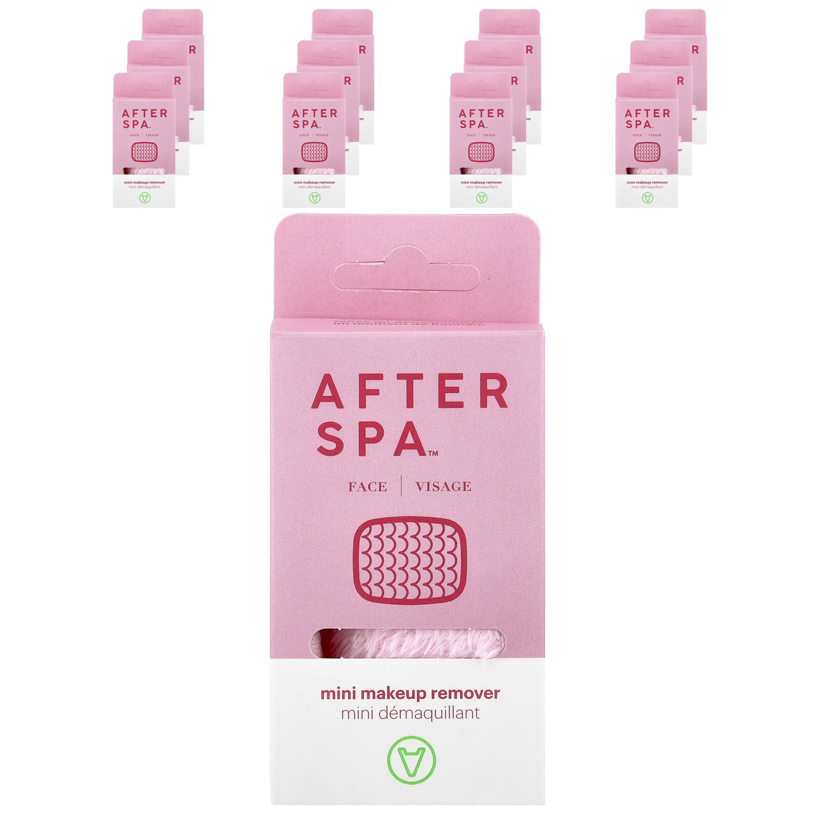 Mini Makeup Remover, Pink, 12 Cloth