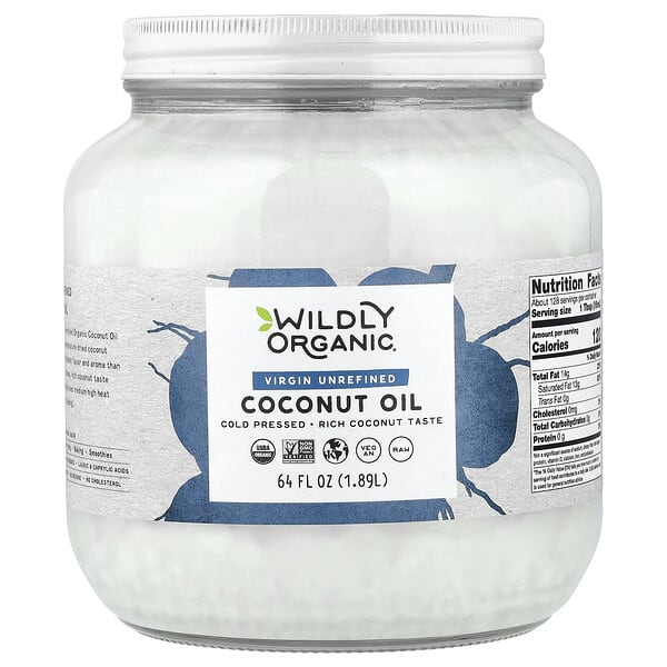Virgin Unrefined Coconut Oil, 64 fl oz (1.89 L)