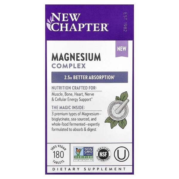 Magnesium Complex, 180 Tablets (162.5 mg per Tablet)