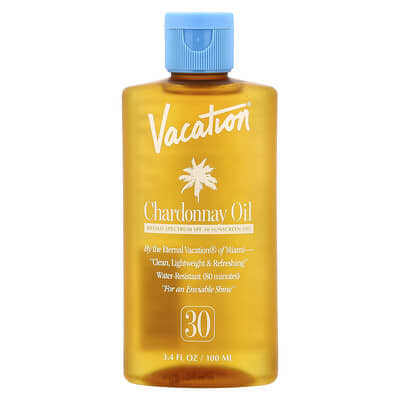 Масло для загара Chardonnay Sunscreen Oil, SPF 30, 3.4 fl oz (100 ml)