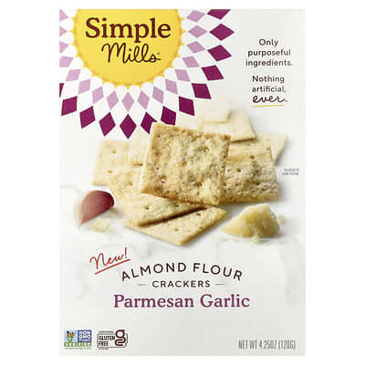 Almond Flour Crackers, Parmesan Garlic, 4.25 oz (120 g)