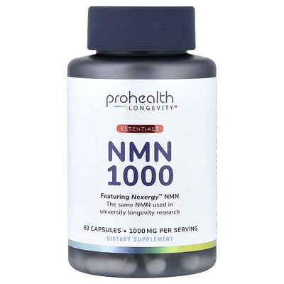 Essentials, NMN 1000, 60 капсул (500 мг на капсулу)
