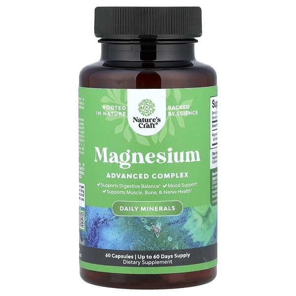 Magnesium, 60 Capsules (500 mg per Capsule)