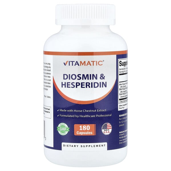 Капсулы Vitamatic Diosmin & Hesperidin, 180 шт.