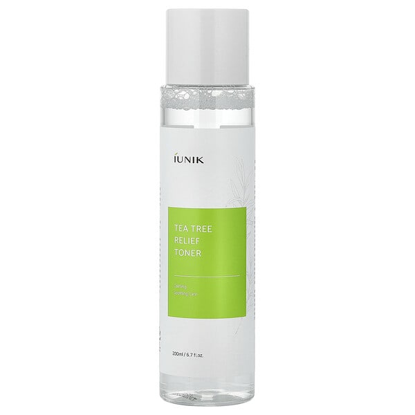 Тоник iUNIK Tea Tree Relief, для всех типов кожи, 6.7 fl oz (200 ml)