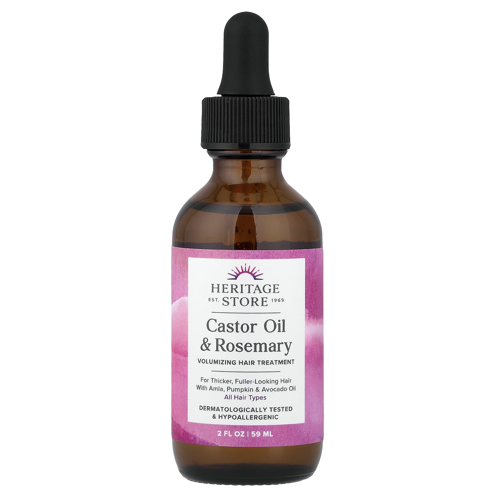 Castor Oil & Rosemary, All Hair Types, 2 fl oz (59 ml)
