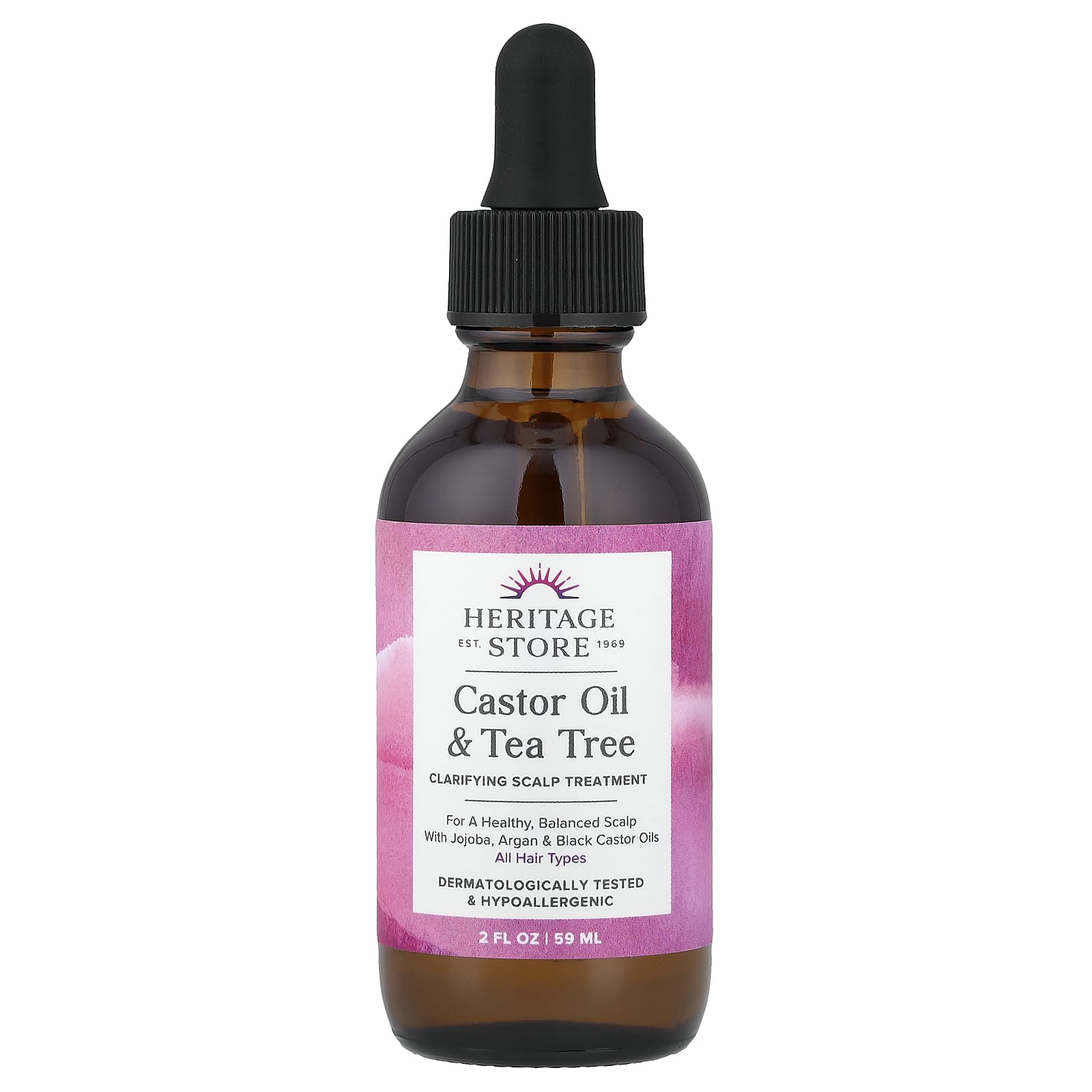Castor Oil & Tea Tree, All Hair Types, 2 fl oz (59 ml)
