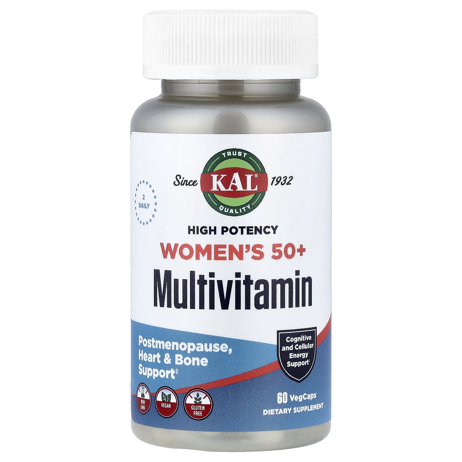 Women's 50+ Multivitamin, High Potency, 60 VegCaps