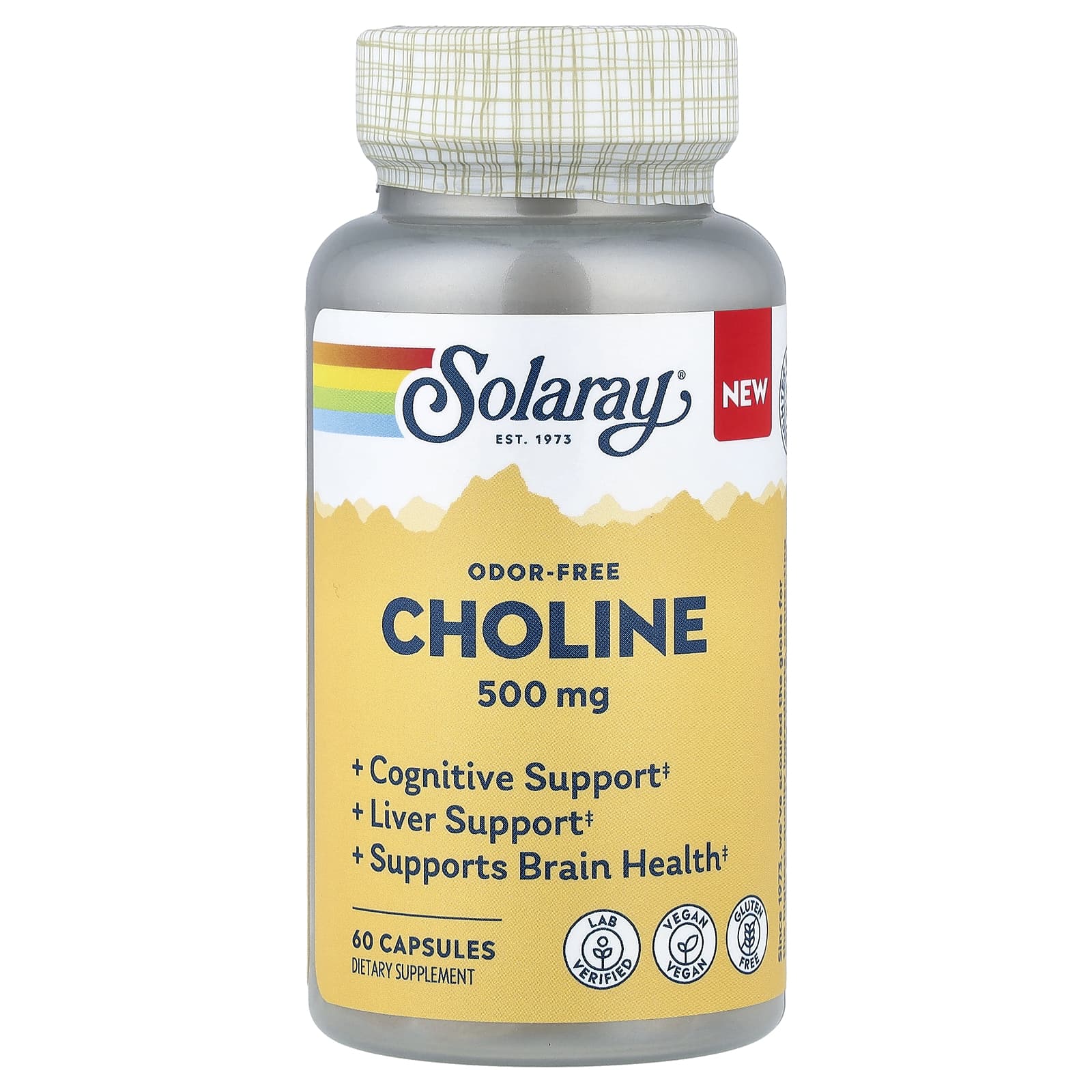 Choline, без запаха, 500 mg, 60 капсул