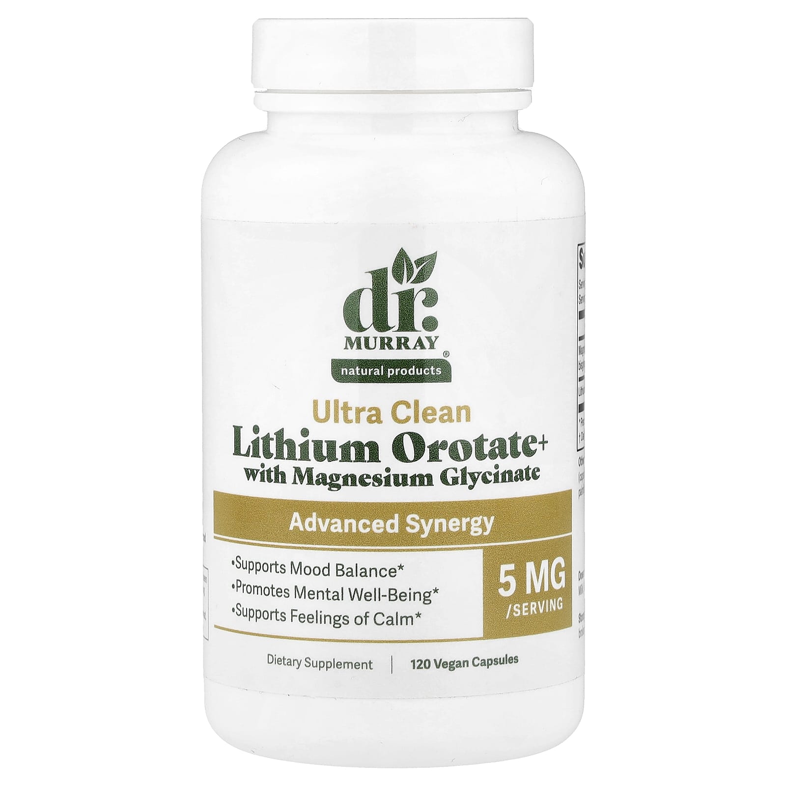 Lithium Orotate+ With Magnesium Glycinate, 120 Vegan Capsules