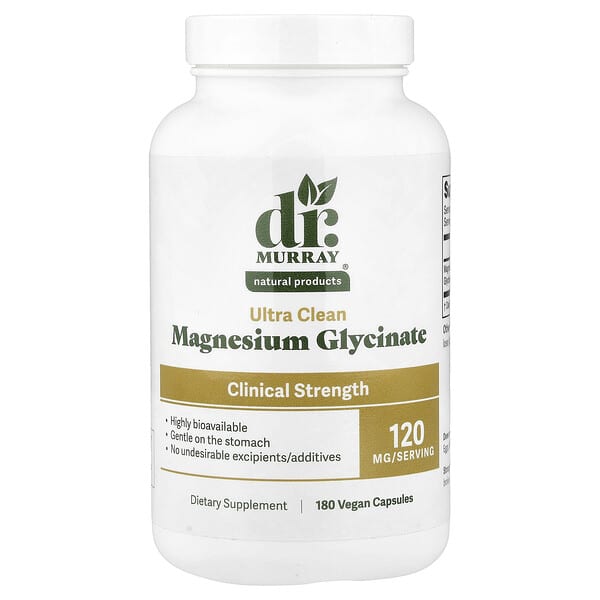 Dr. Murray's Magnesium Glycinate, 120 mg, 180 веганских капсул