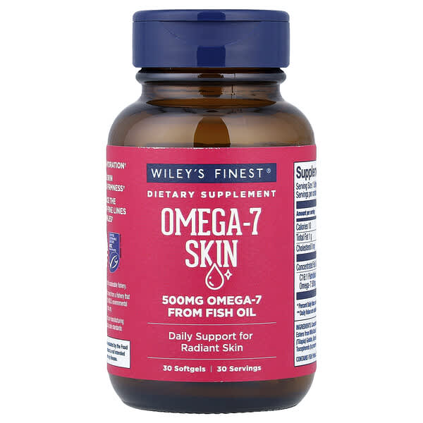 Omega-7 Skin, 30 Softgels биодобавка Wiley's Finest