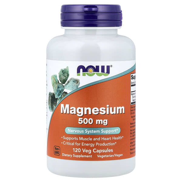 Magnesium, 500 mg, 120 Veg Capsules