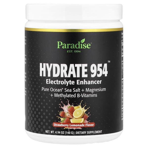 Электролит Paradise Herbs Hydrate 954™ Strawberry Lemonade 4.94 oz (140 g)
