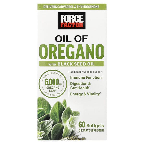 Масло Oregano с маслом черного тмина, 60 мягких капсул