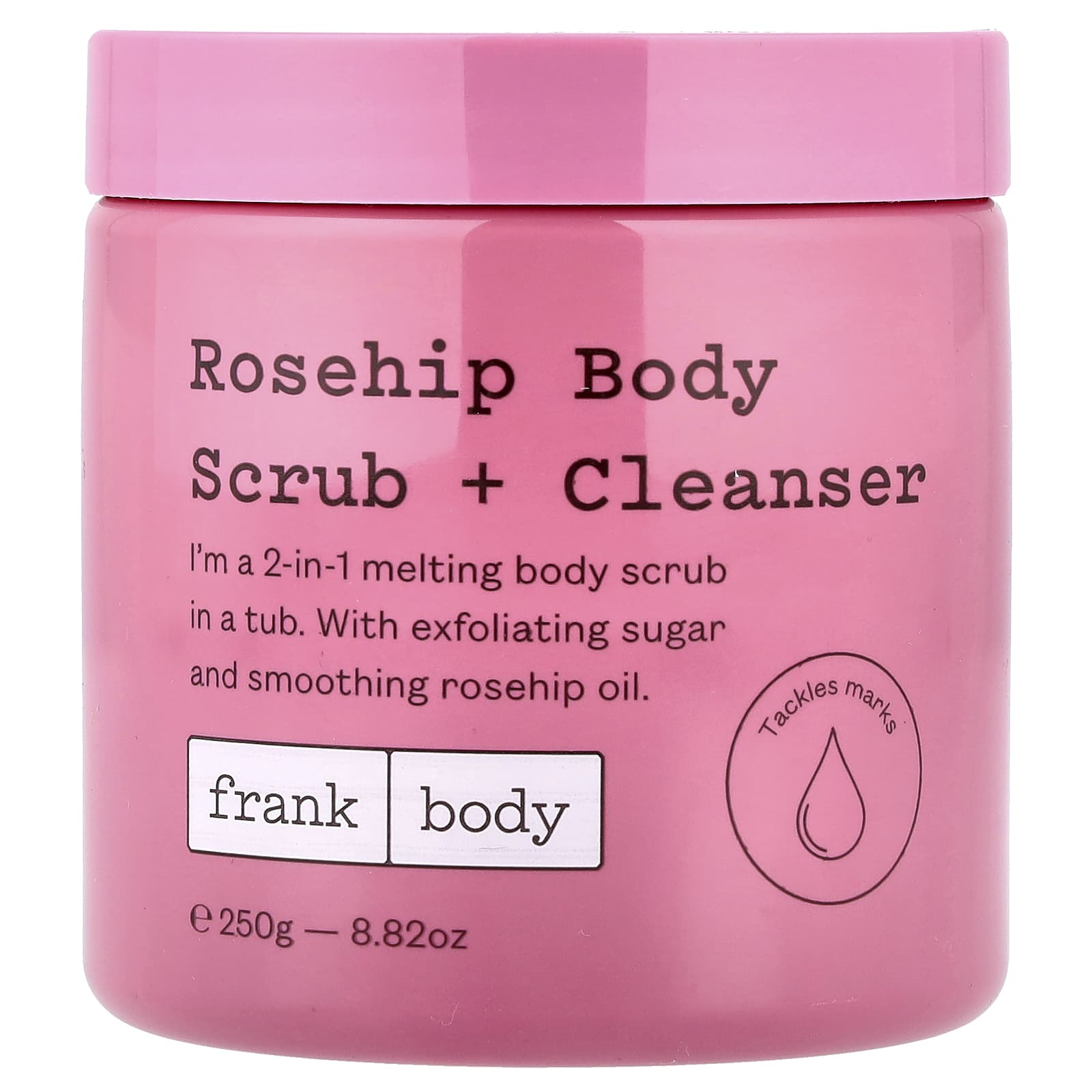 Rosehip Body Scrub + Cleanser, 8.82 oz (250 g)