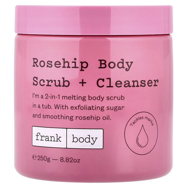 Скраб для тела frank body Rosehip Body Scrub + Cleanser, 8.82 oz (250 g)