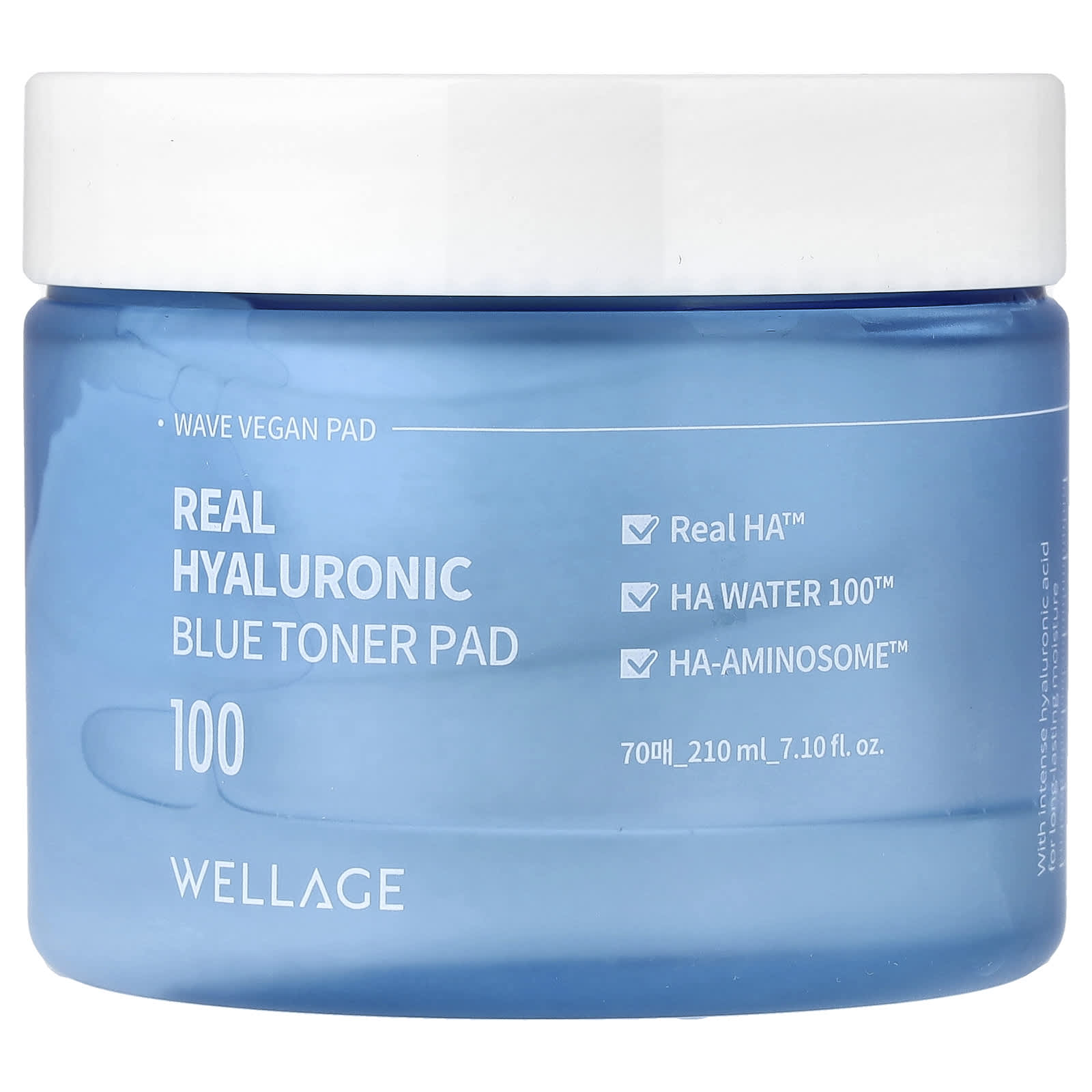 Real Hyaluronic Blue Toner Pad 100, 70 Pads