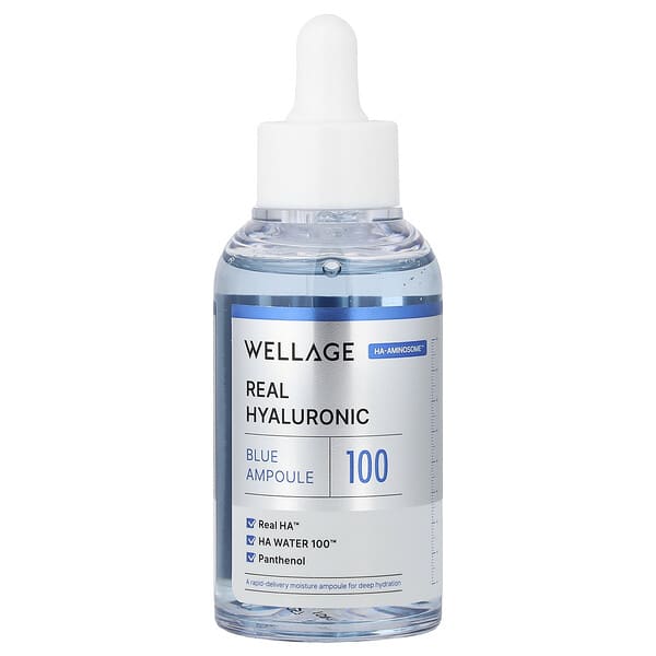 Сыворотка Wellage Real Hyaluronic Blue Ampoule 100, 2.02 fl oz (60 ml)