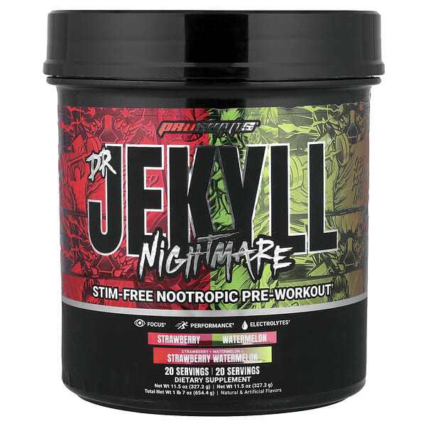 Dr. Jekyll Nightmare, Stim-Free Nootropic Pre-Workout, Strawberry Watermelon, 1 lb 7 oz (654.4 g)
