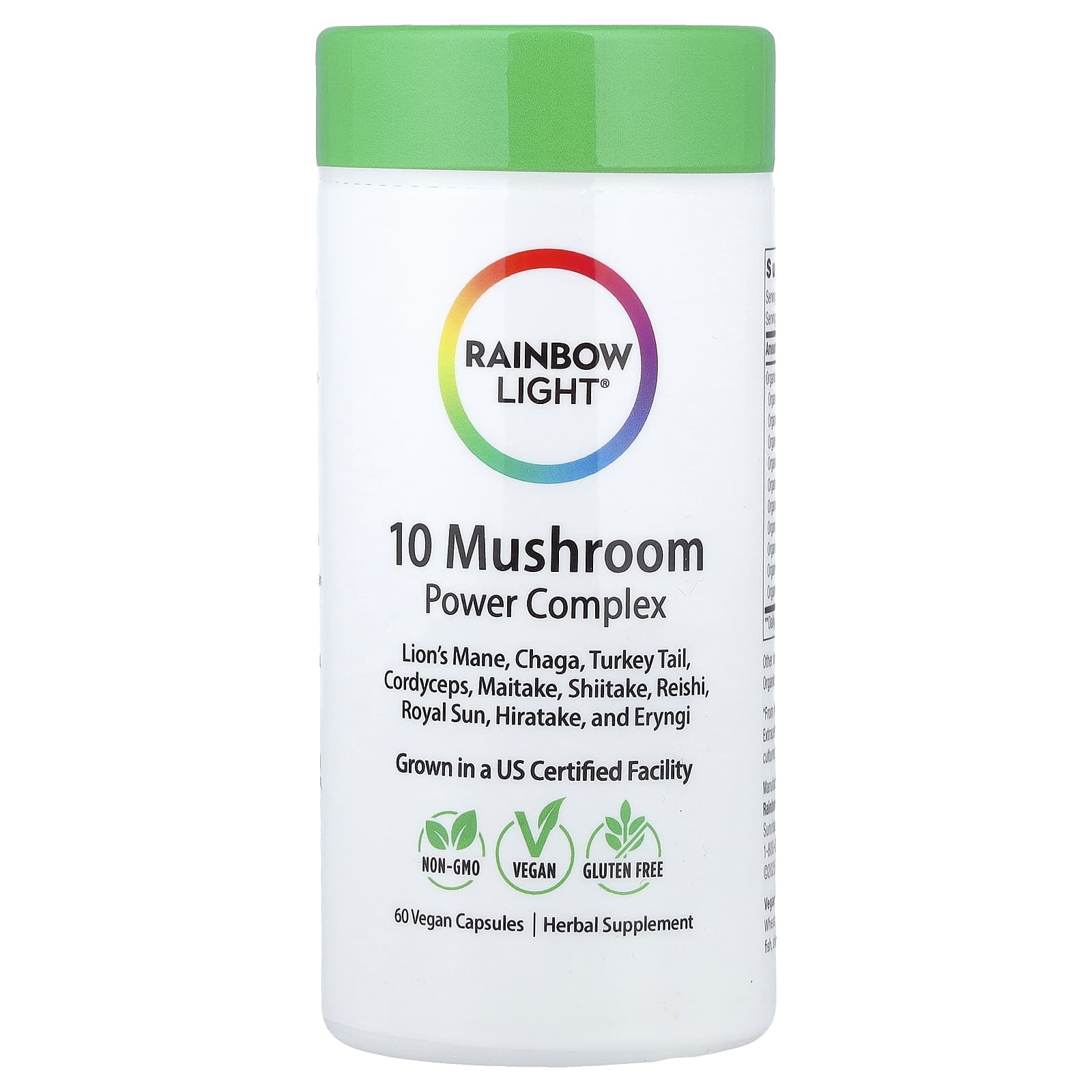 10 Mushroom Power Complex, 60 веганских капсул