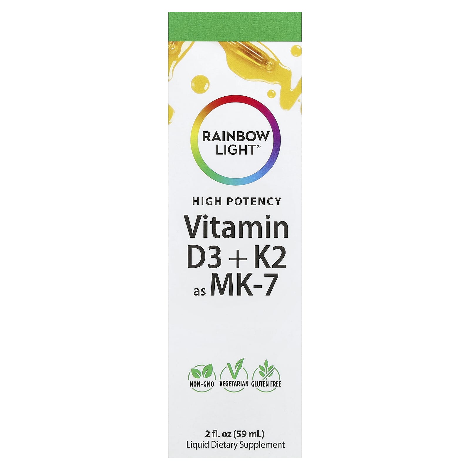 Витамин D3 + K2 в форме MK-7, 2 fl oz (59 ml)