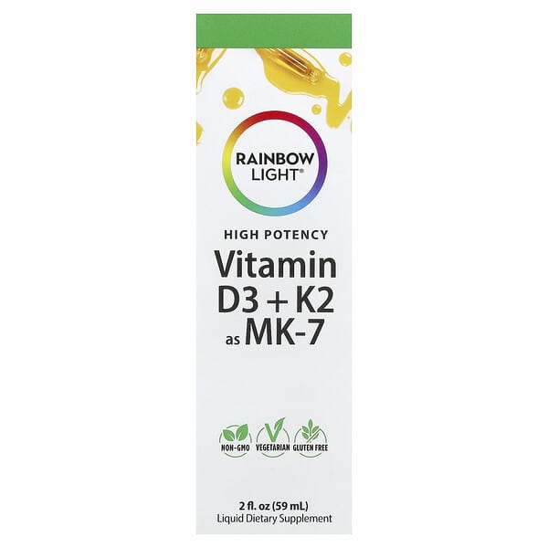 Vitamin D3 + K2 as MK-7, 2 fl oz (59 ml)