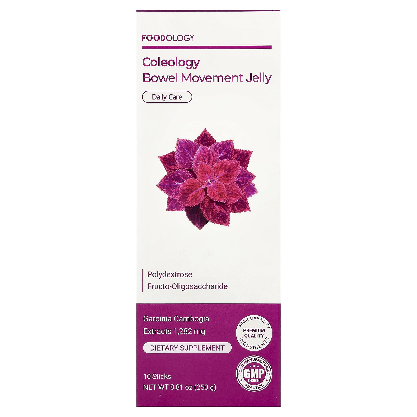 Coleology Bowel Movement Jelly, 10 Sticks, 25 g Each