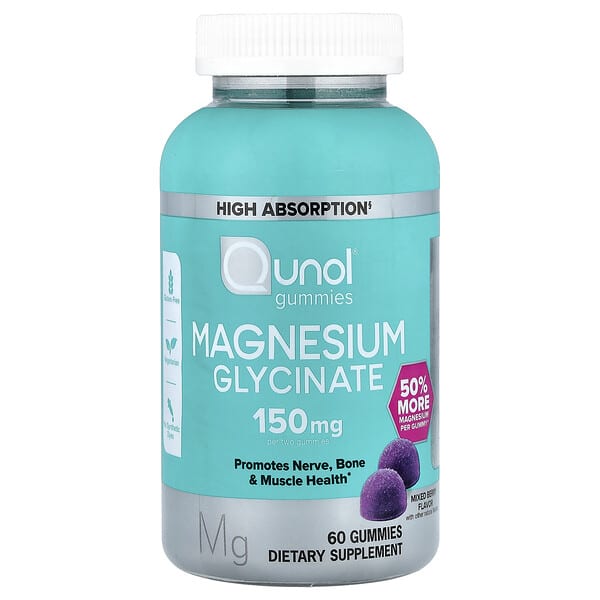 Magnesium Glycinate Gummies, Mixed Berry, 60 Gummies (75 mg per Gummy)