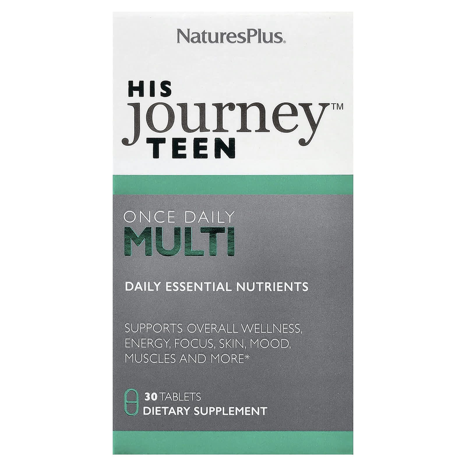 Мультивитамины His Journey™ Teen Once Daily 30 таблеток
