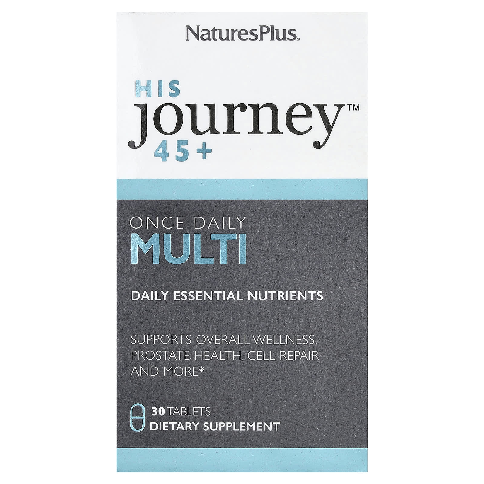 His Journey™ 45+, Once Daily Multi, 30 Tablets